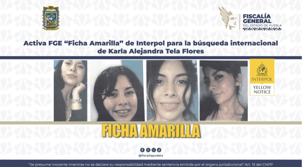 Activa FGE “Ficha Amarilla” de Interpol para la búsqueda internacional de Karla Alejandra Tela Flores 1 292
