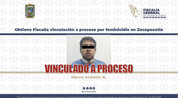 FGE logra vinculación a proceso por feminicidio en Zacapoaxtla
