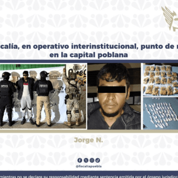Catean presunto centro de distribución de droga en la colonia Popular Castillotla: Un detenido