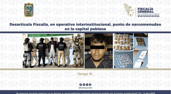 Catean presunto centro de distribución de droga en la colonia Popular Castillotla: Un detenido