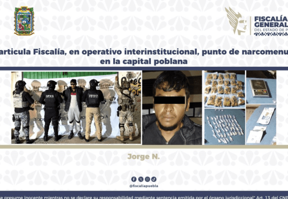 Catean presunto centro de distribución de droga en la colonia Popular Castillotla: Un detenido