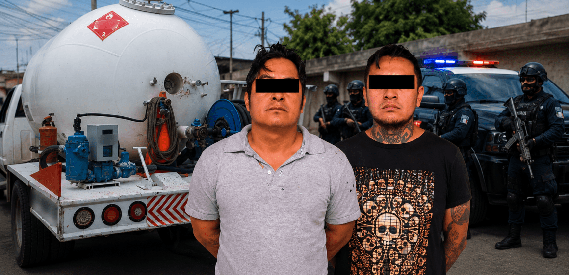 Operativo Puebla Segura deja dos detenidos y asegura pipa con combustible robado