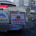 Caos vial en la México-Puebla y Vía Atlixcáyotl por paro nacional de AMOTAC