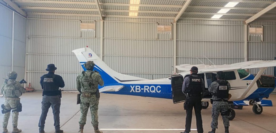 Aseguran avioneta Cessna con cocaína en Mexicali