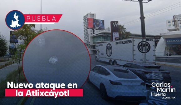 Reportan nuevo ataque del “tirador de la Atlixcáyotl”; daña auto en Plaza W
