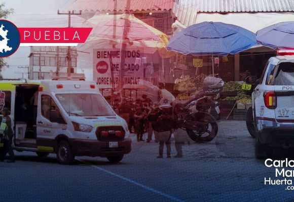 Detienen a dos presuntos responsables de balacera en el Mercado Morelos de Puebla