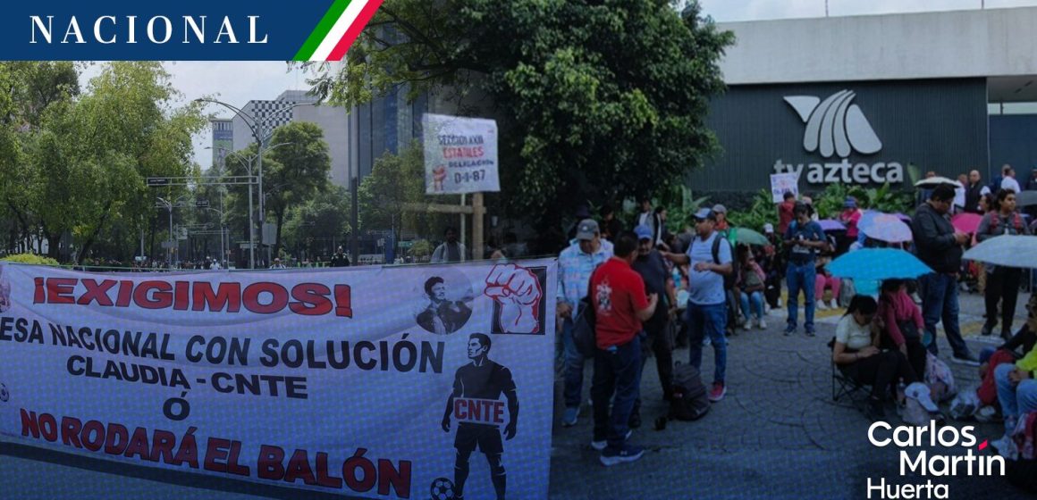 CNTE realiza bloqueos en televisoras y radiodifusoras de CDMX