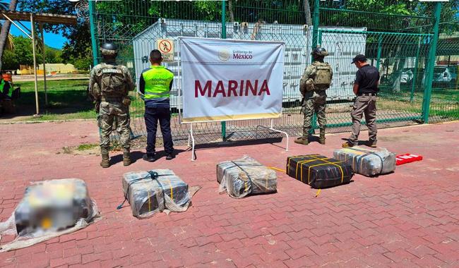 Marina asegura 270 kilos de cocaína en el puerto de Manzanillo, Colima