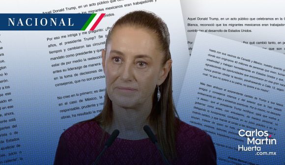 Sheinbaum agradece a AMLO carta de apoyo