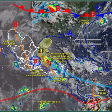 Desarrollo ciclónico Potencial ciclón y canales de baja presión provocarán lluvias intensas en 6 estados
