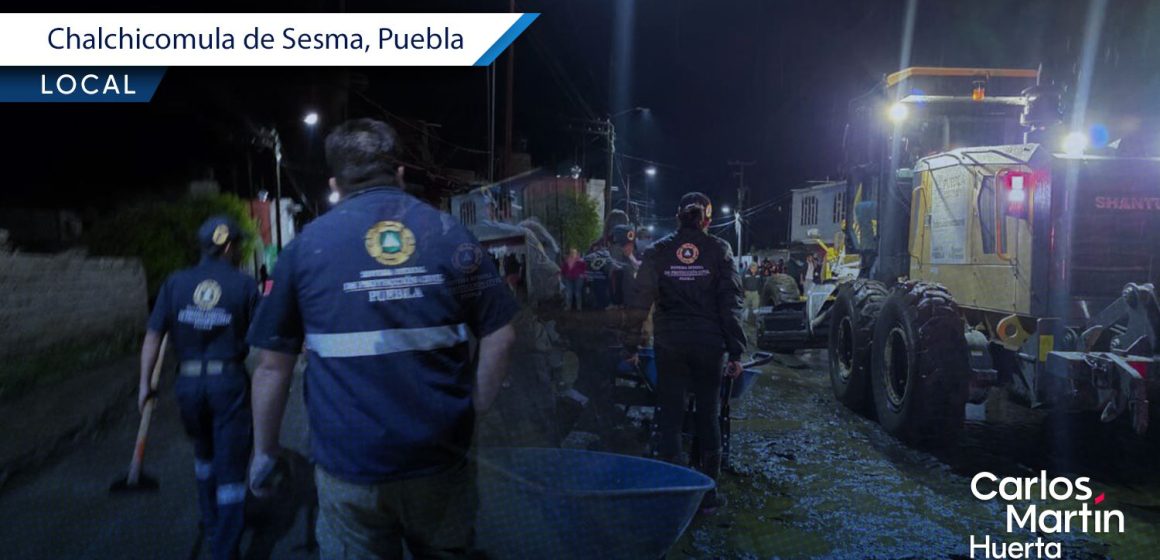 Desbordamiento de barranca en Chalchicomula de Sesma deja afectaciones en 30 familias