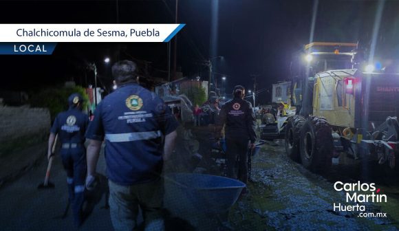 Desbordamiento de barranca en Chalchicomula de Sesma deja afectaciones en 30 familias