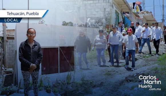 Entrega Secretaría de Bienestar cuartos dormitorio en Tehuacán