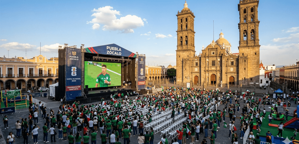 ¡El Mundial se jugará en el Zócalo de Puebla! Transmitirán 50 partidos en pantalla gigante