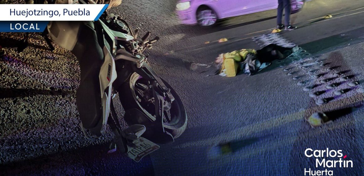 Muere mujer y hombre queda grave tras derrapar su motocicleta en Huejotzingo