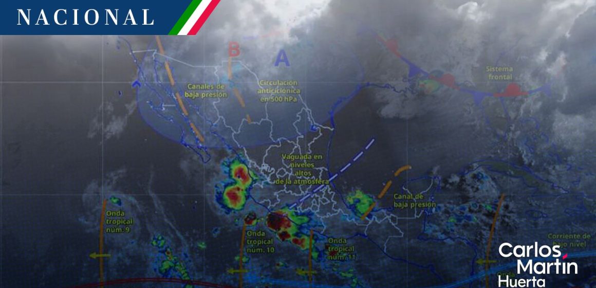 Onda tropical 11 y vaguada provocarán lluvias muy fuertes en estos estados