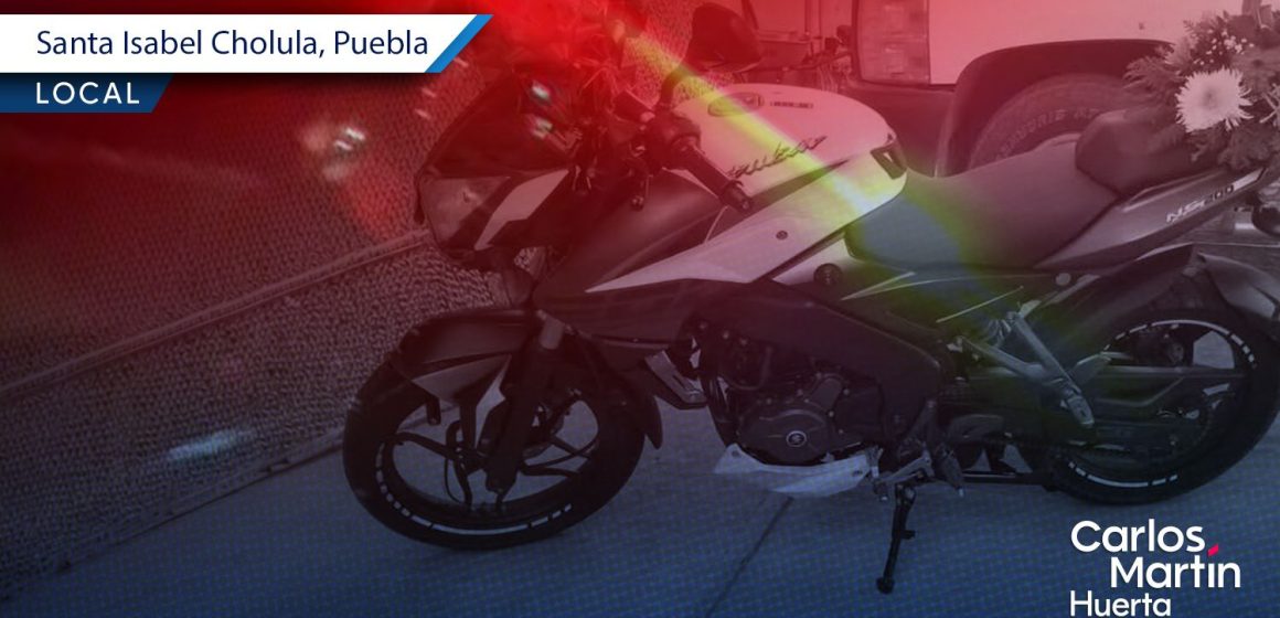 Comando armado asalta a trabajadores y roba dos motocicletas en Santa Isabel Cholula