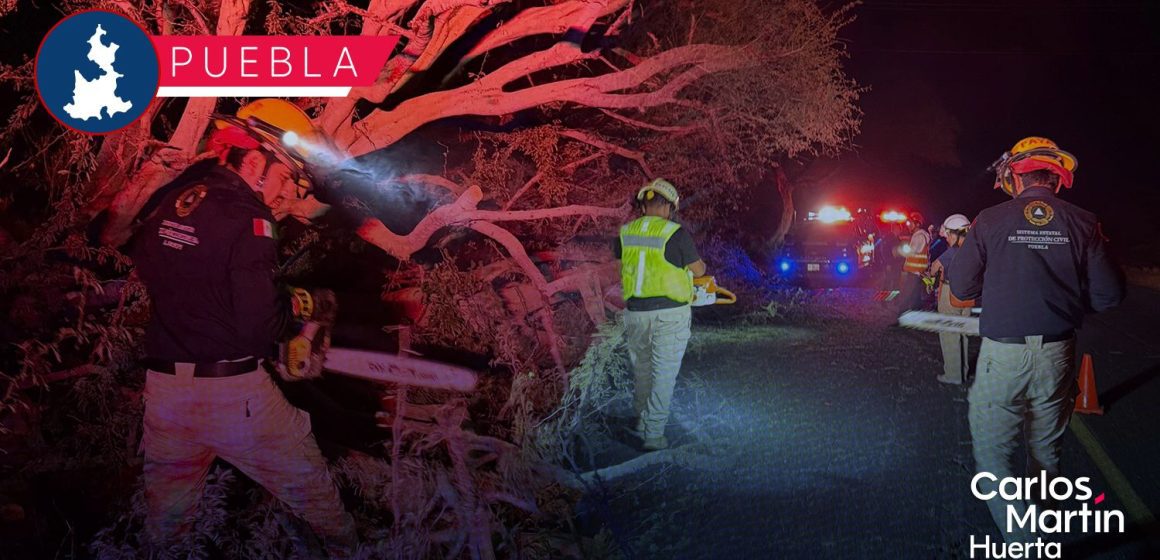 Personal de Protección Civil atiende daños por lluvias