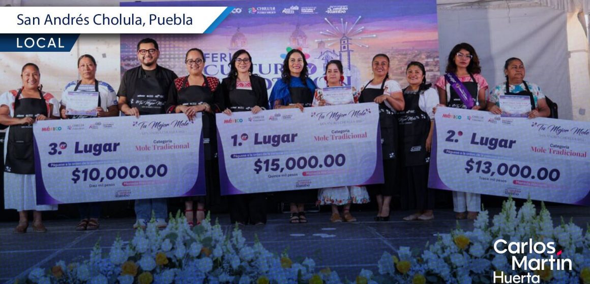 Premian a ganadoras de “Tu mejor mole 2026” en San Andrés Cholula