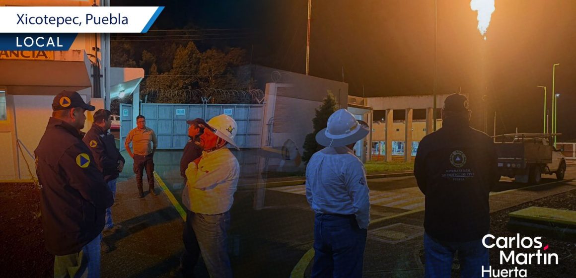 Protección Civil Estatal supervisa seguro de gasoducto en Xicotepec