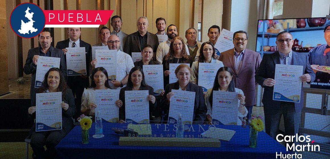 Puebla reconoce a 21 hoteles y restaurantes con el distintivo "México Anfitrión 2026"