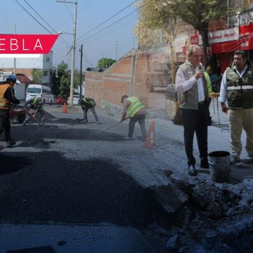 Supervisión bacheo Puebla Gobierno de la Ciudad supervisa obras de bacheo en diferentes colonias