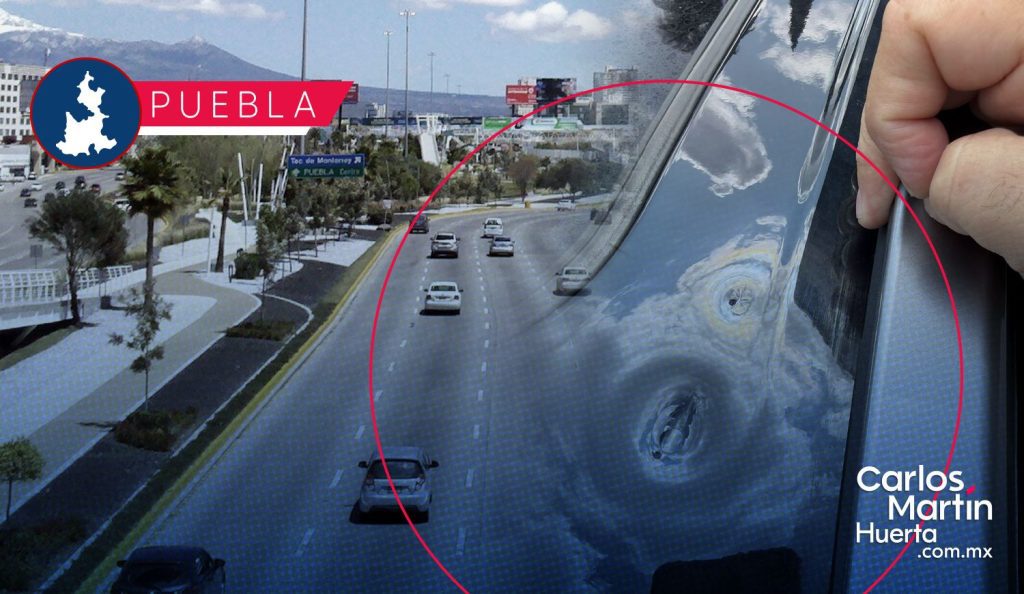 Reportan nuevo ataque del "tirador de la Atlixcáyotl"; daña auto en Plaza W 1 Tirador Via Atlixcayotl puente Nino Poblano