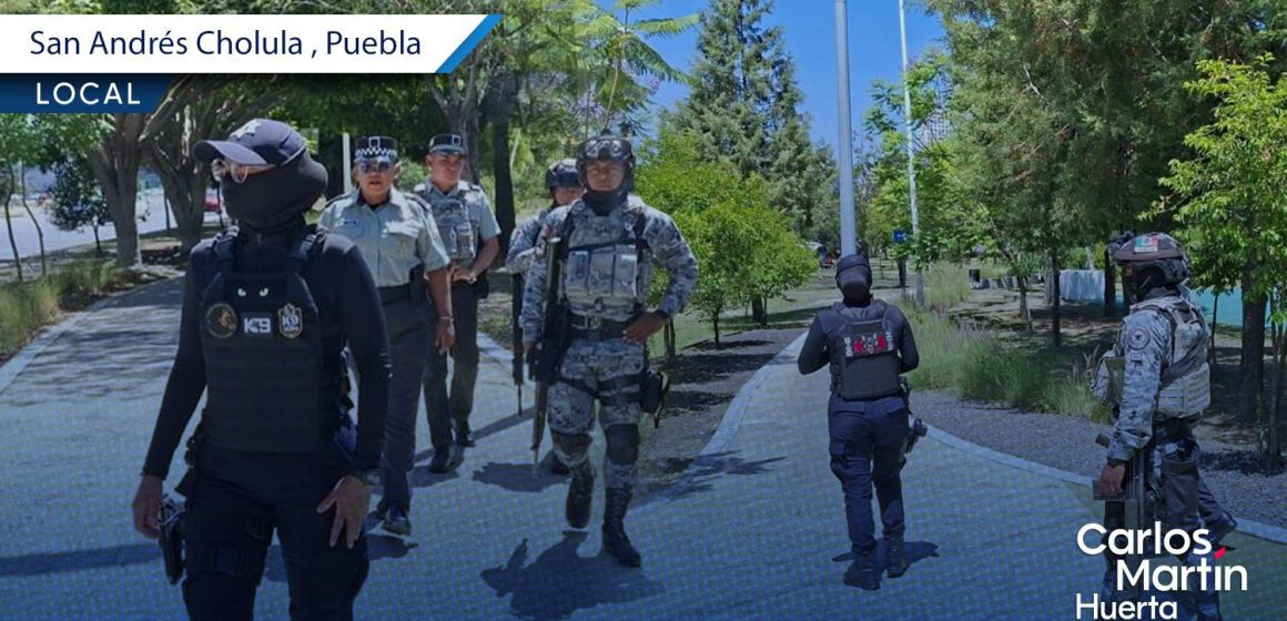 Despliegan operativo en la Vía Atlixcáyotl; participa GN, Fiscalía y Policía de San Andrés Cholula