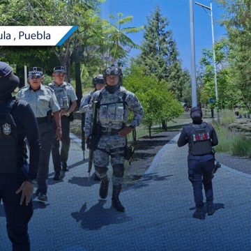 Despliegan operativo en la Vía Atlixcáyotl; participa GN, Fiscalía y Policía de San Andrés Cholula