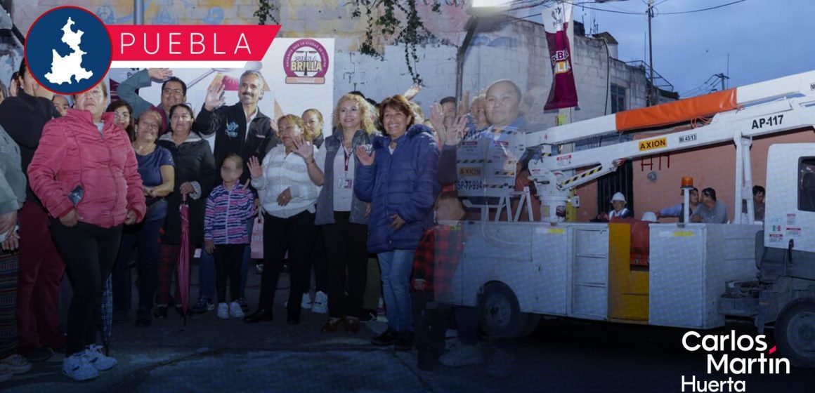 Puebla Brilla: Entregan nuevo alumbrado público con iluminación LED en la colonia Ignacio Mariscal