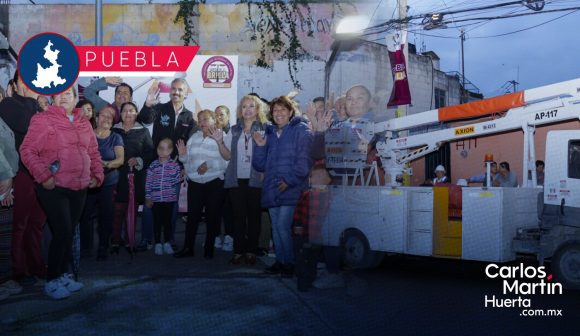 Puebla Brilla: Entregan nuevo alumbrado público con iluminación LED en la colonia Ignacio Mariscal