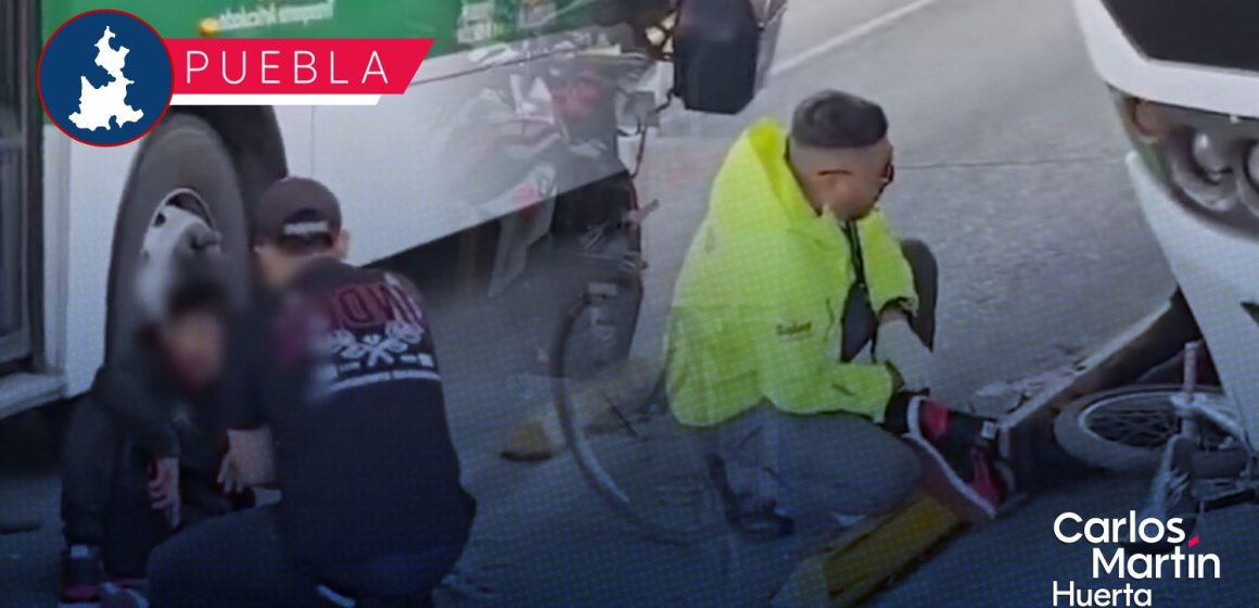 Unidad de RUTA impacta a ciclista adolescente en el bulevar 5 de Mayo