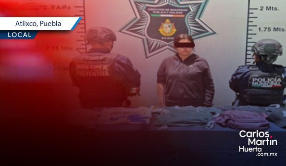 Policía de Atlixco frustra presunto robo en tienda departamental; hay una mujer detenida