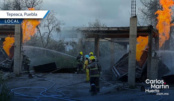De forma oportuna, Gobierno Estatal atiende emergencia por explosión en Tepeaca