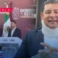Descartan problemas de salud de Alejandro Armenta tras aparecer con collarín