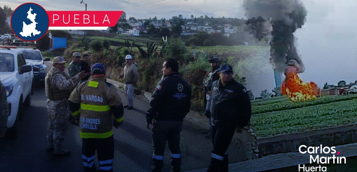 Sin riesgos, Protección Civil y Pemex mantienen quema controlada en Temaxcalac