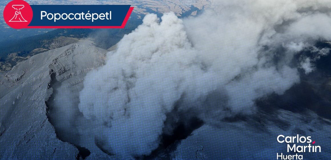 Ceniza del Popocatépetl se desplazaría hacia Atlixco y cuatro estados vecinos este jueves