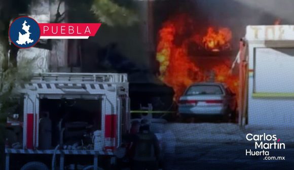 Muere abuelito aplastado y calcinado tras voraz incendio en su vivienda en Amalucan