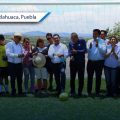 Pavel Gaspar inaugura la cancha de fútbol “El Tecolote” en San Pedro Yeloixtlahuaca