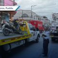 Motoneta se queda sin frenos y arrolla a oficial de tránsito en Izúcar