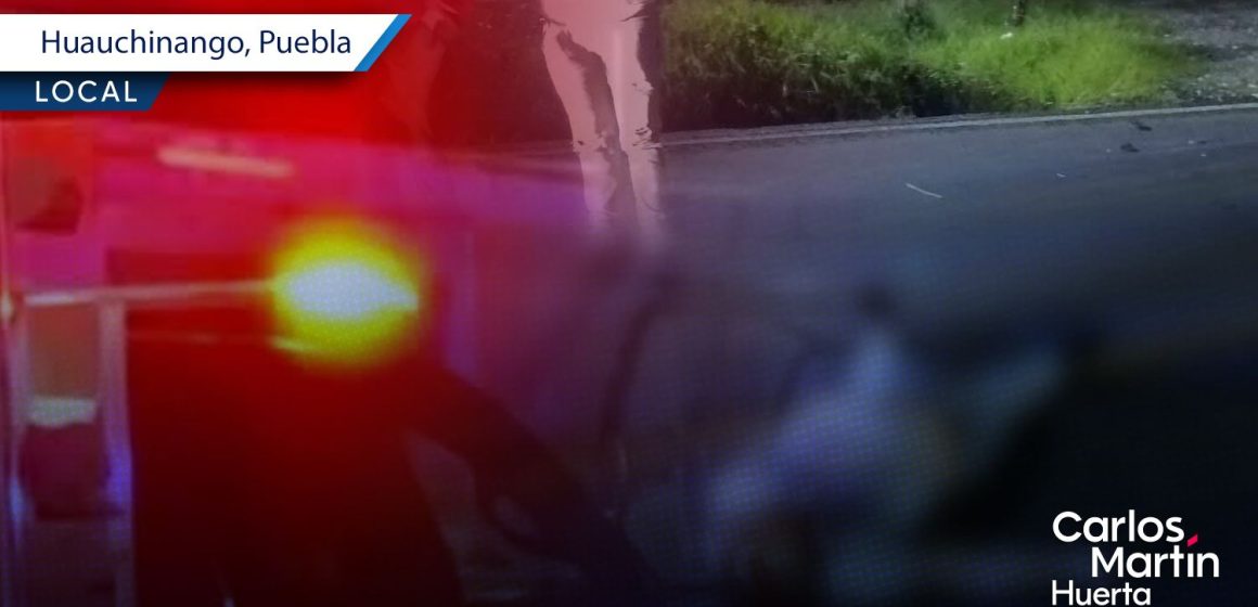 Padre e hijo en moto son embestidos en Huauchinango