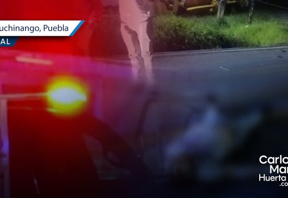 Padre e hijo en moto son embestidos en Huauchinango