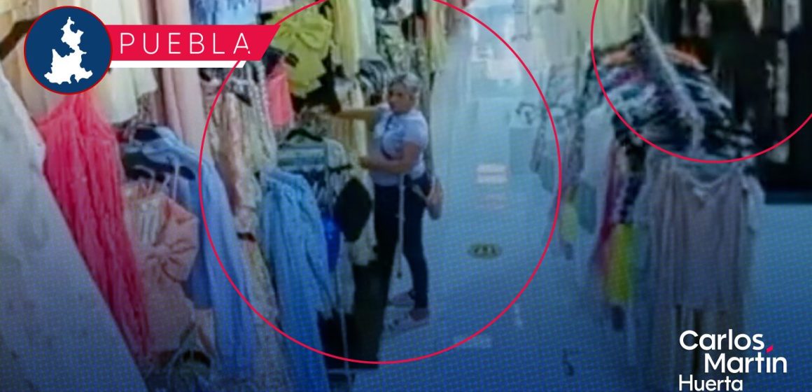 Farderas roban boutique en el Centro Histórico de Puebla
