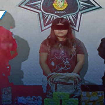 Detienen a mujer en Atlixco por presunto robo a tienda de autoservicio
