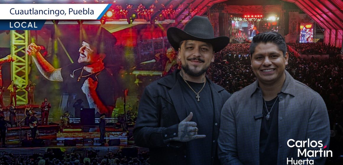 Christian Nodal clausura con broche de oro la Feria de Cuautlancingo