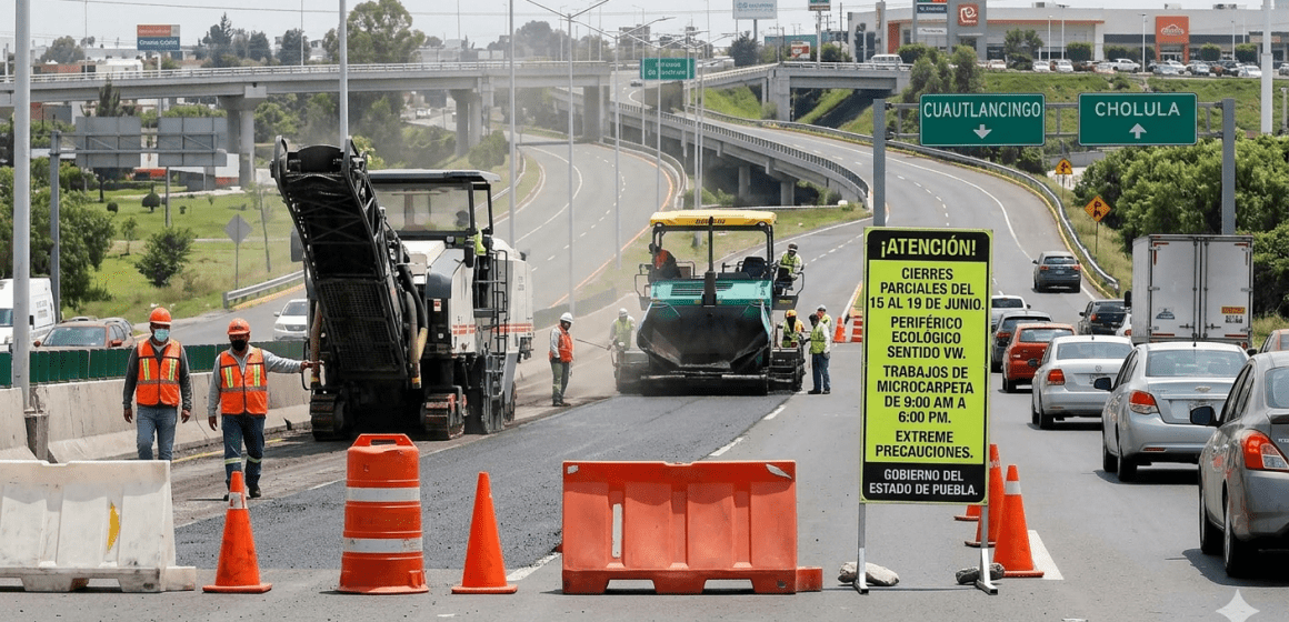 ¡Evita el tráfico! Estos son los cierres y reducciones de carril esta semana en Puebla