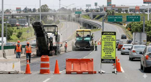 cieeres ¡Evita el tráfico! Estos son los cierres y reducciones de carril esta semana en Puebla