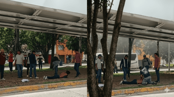 Detienen a dos presuntos asaltantes tras intento de robo en transporte público en Amalucan