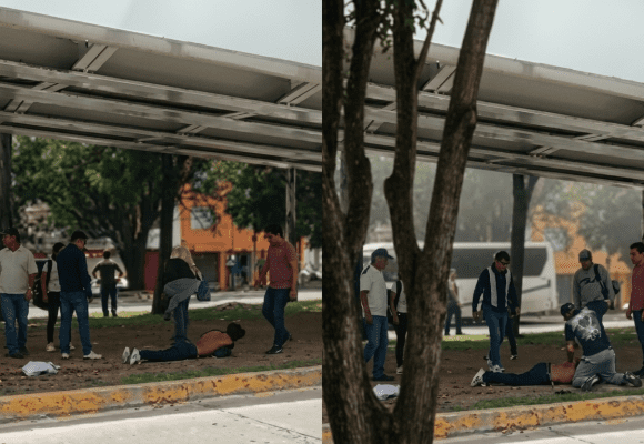 Detienen a dos presuntos asaltantes tras intento de robo en transporte público en Amalucan