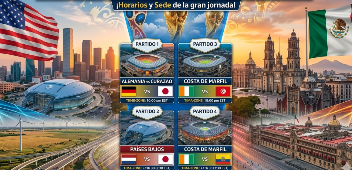 portada Mundial 2026: Horarios y dónde ver los partidos del domingo 14 de junio